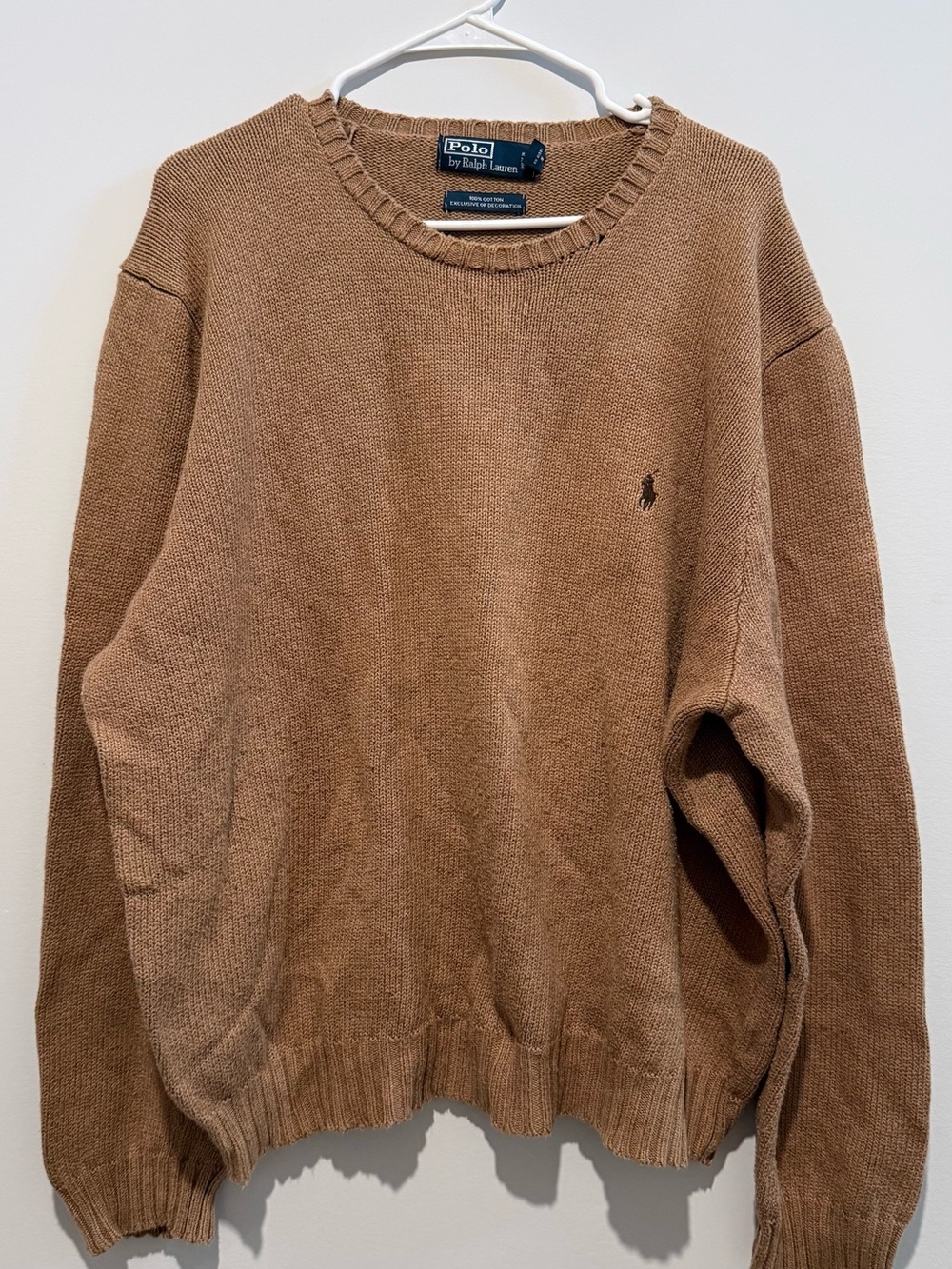 Polo by Ralph Lauren Tan Crewneck Knit Sweater